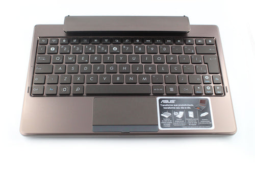 Asus EP TastaturDock für EeePad TF101 mit deutschem Tastaturaufkleber, braun