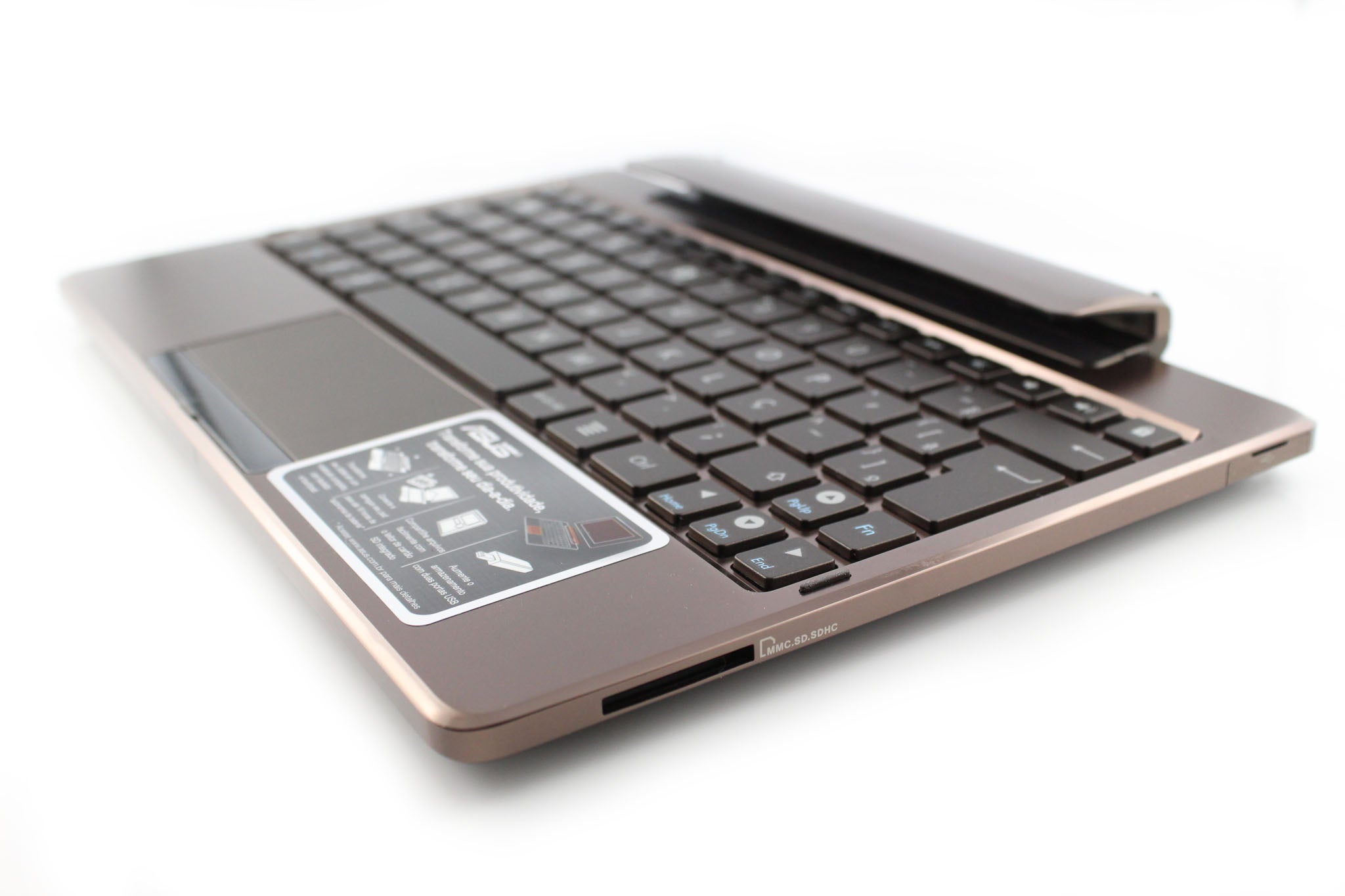 Asus EP TastaturDock für EeePad TF101 mit deutschem Tastaturaufkleber, braun