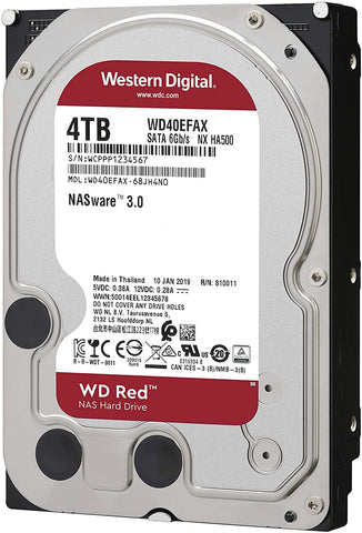 WD Red 4TB 3.5Zoll NAS Interne HDD 5400RPM 256MB Cache WD40EFAX