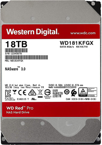 WD Red Pro 18TB 7200RPM 512MB 3,5 Zoll HDD SATA 6Gbit/s WD181KFGX