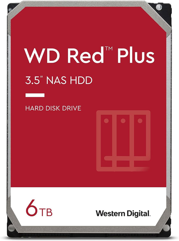 WD Red Plus WD60EFPX NAS HDD 6 TB 5640 RPM 256 MB 3,5 Zoll SATA 6 Gbit/s CMR