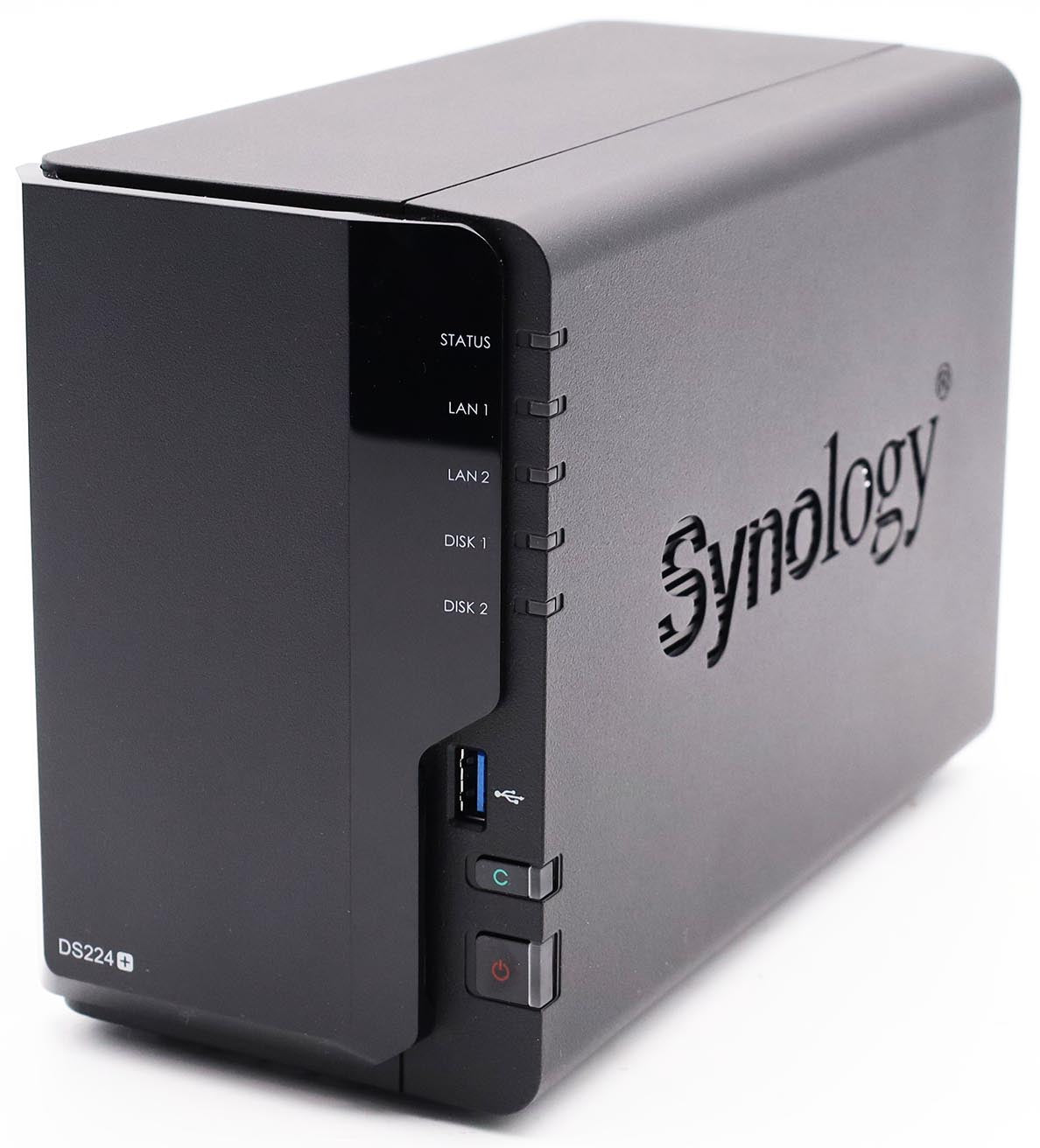 Synology DS224+ 2 Bay Desktop NAS-Gehäuse 2GB DDR4 RAM Celeron J4125 CPU