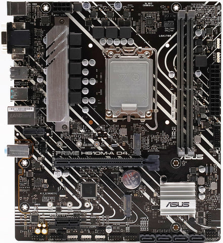 ASUS PRIME H610M-A D4 Gaming Mainboard LGA1700 H610 mATX DDR4 OHNE Zubehör