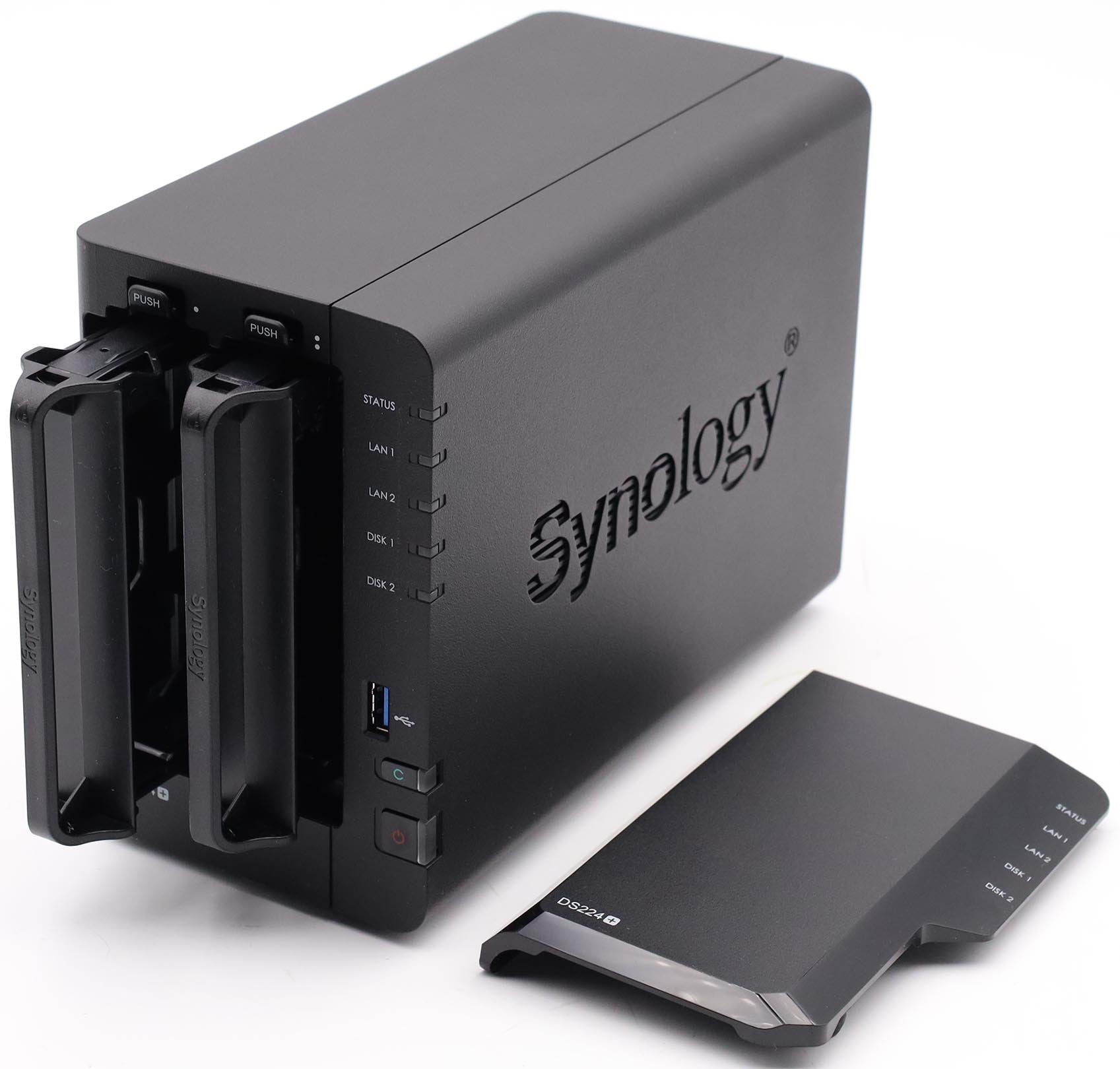 Synology DS224+ 2 Bay Desktop NAS-Gehäuse 2GB DDR4 RAM Celeron J4125 CPU