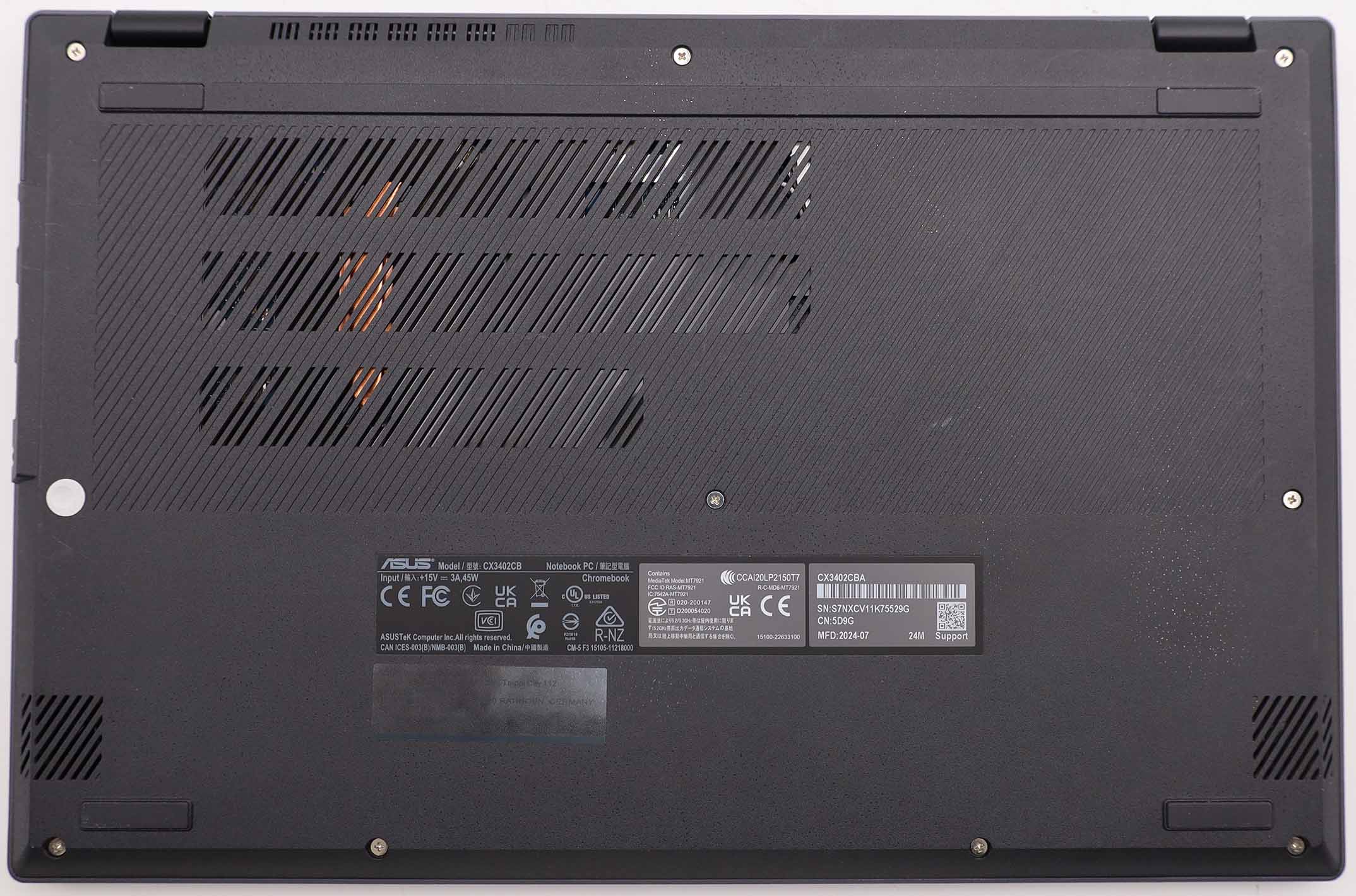 ASUS Chromebook Plus CX34 Laptop 14" IPS Core i3-1215 8GB RAM 128GB UFS DE