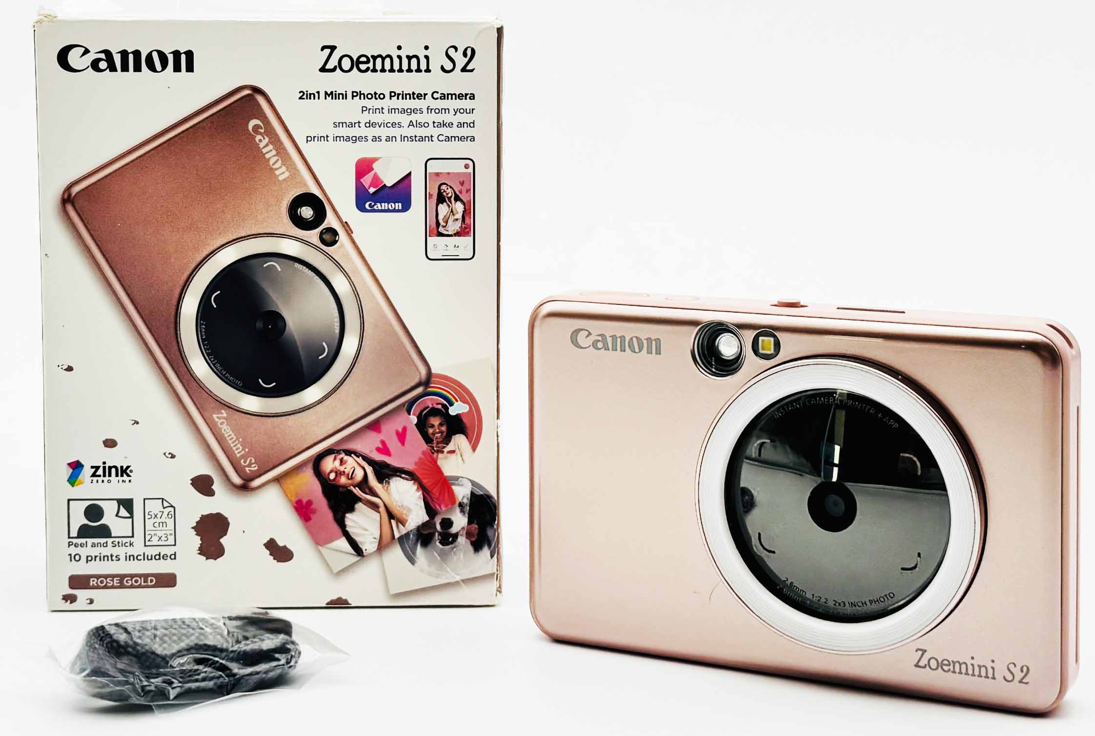 Canon Zoemini S2 Sofortbildkamera-Drucker 8MP rosegold ohne Druckerpapier