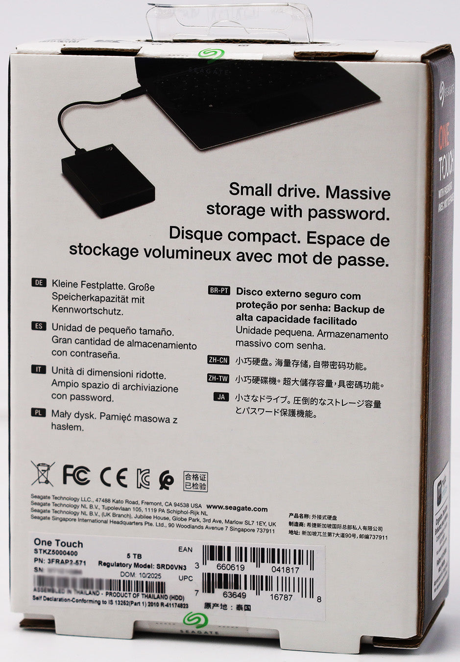 Seagate One Touch 5TB tragbare externe HDD Festplatte USB 3.0 STKZ5000400
