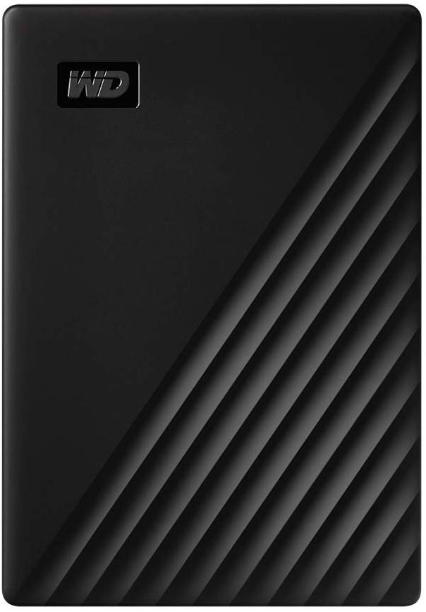 WD My Passport externe Festplatte 5 TB (mobiler Speicher, schlankes Design, WD Discovery Software, automatische Backups, Passwortschutz) schwarz