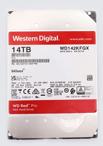 Western Digital WD Red Pro 14TB, 24/7, 512e / 3.5" / SATA 6Gb/s