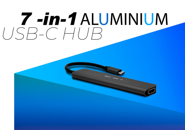 Hurricane C0914 7-in-1 USB Type C HUB Dock 4K HDMI Kartenleser Cardreader für MacBook, Laptop, PC, Festplatte